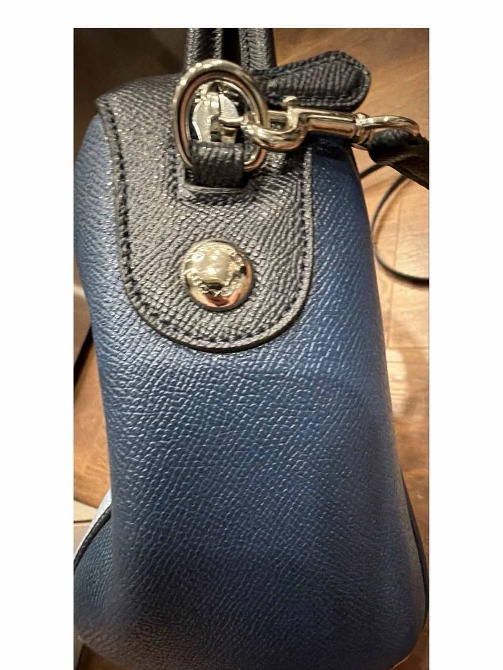 Coach Mini Bennett Satchel in Two-Tone Light Blue and Navy